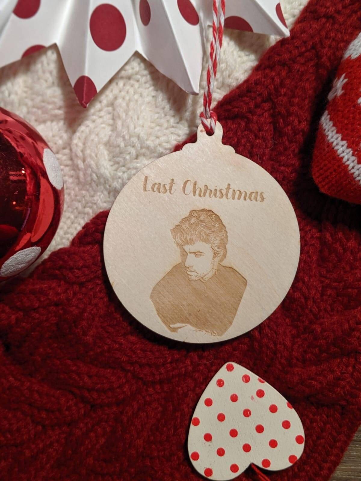 Last Christmas George Michael Christmas Bauble - Christmas Tree Decoration