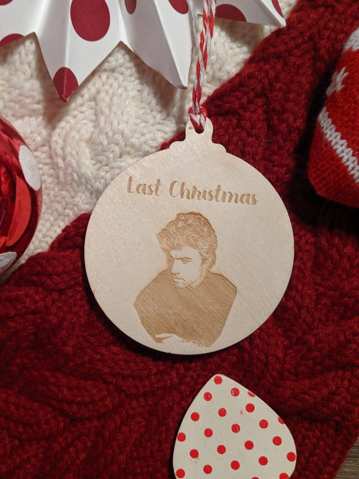 Last Christmas George Michael Christmas Bauble - Christmas Tree Decoration