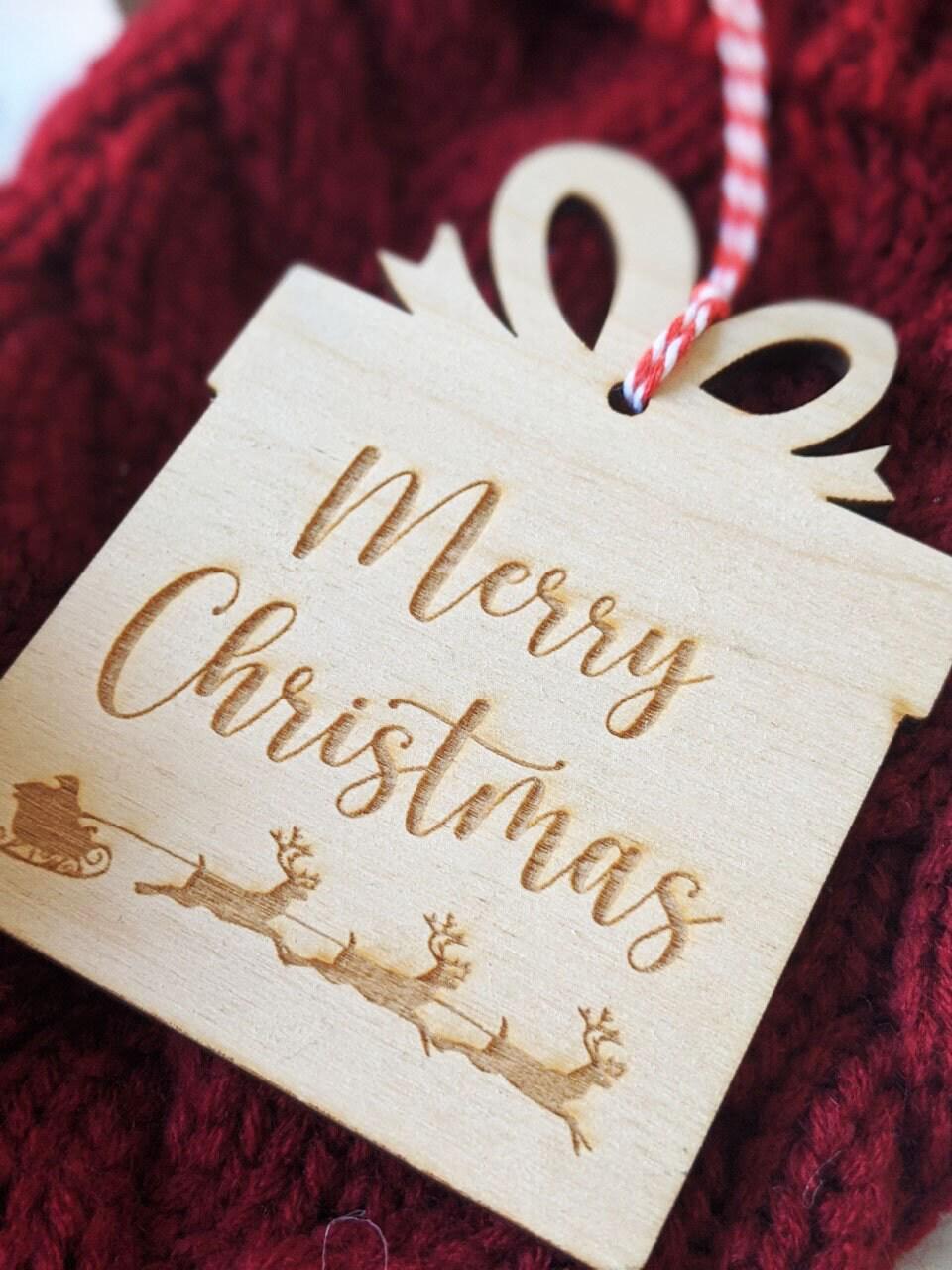 Merry Christmas Present Bauble - Christmas Decorations