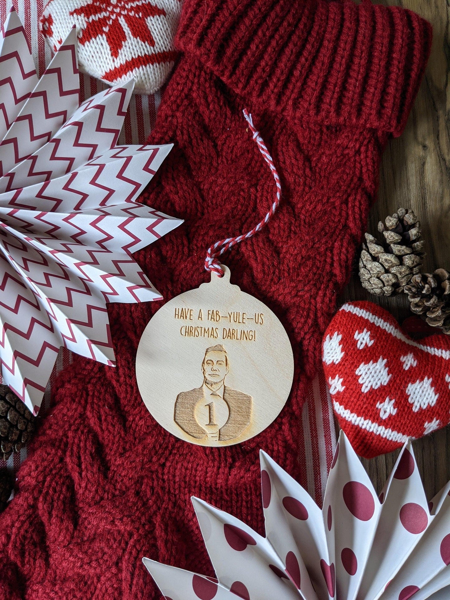 Strictly Come Dancing Christmas Bauble -Craig Revel Horwood Christmas Decoration - Fabulous Darling Wooden Engraved Christmas Gift