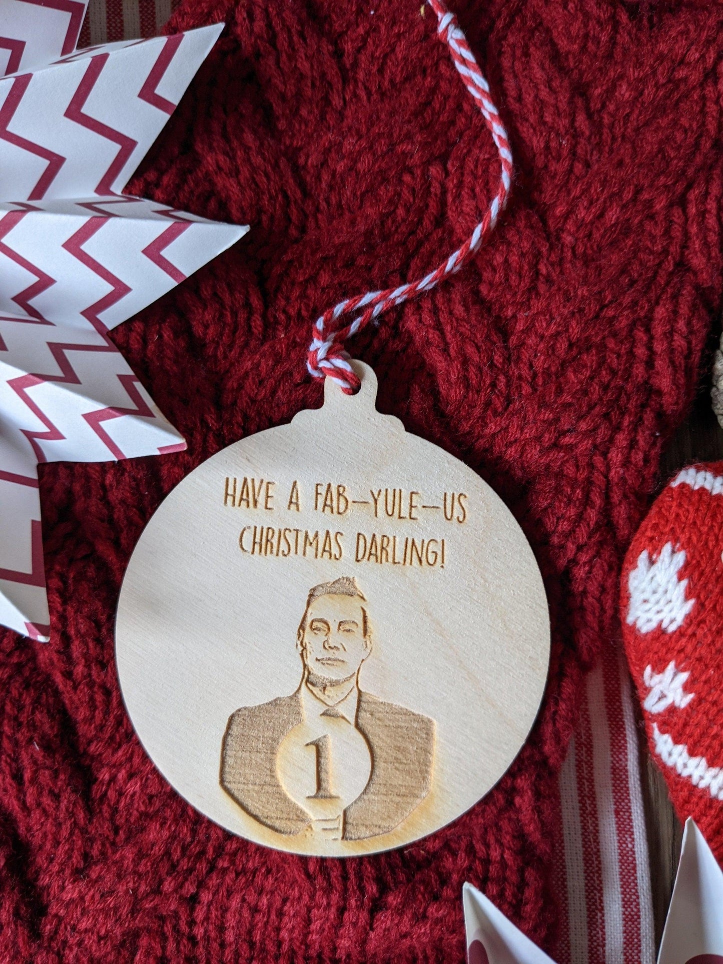 Strictly Come Dancing Christmas Bauble -Craig Revel Horwood Christmas Decoration - Fabulous Darling Wooden Engraved Christmas Gift