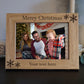 Merry Christmas - Personalised Photo Frame - Engraved Wooden Photo Frame - Personalised Picture frame gift