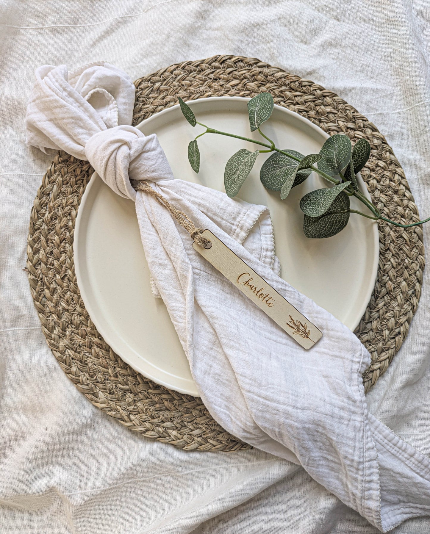 Personalised Wooden Bookmark Wedding Place Setting