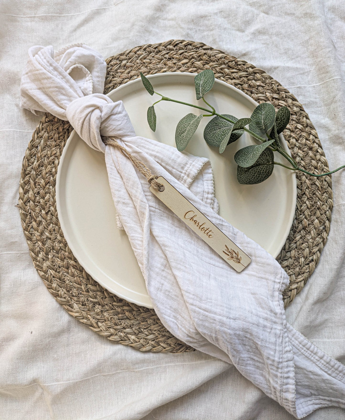 Personalised Wooden Bookmark Wedding Place Setting