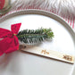 Christmas present wooden Christmas place name, engraved Max, with jute tie