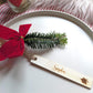Christmas tree wooden Christmas place name, engraved Sophie, with jute tie