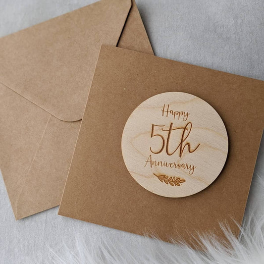 5th Anniversary Card - Wedding Anniversary Card