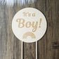 Baby Announcement Cake Topper - It's a Boy - Baby Shower Cake Topper 14.5cm