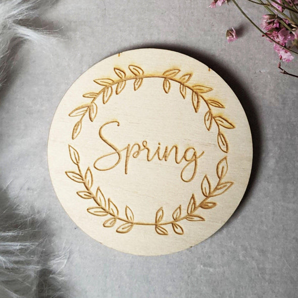 Baby Flatlay seasons disc | OOTD Wooden Disc | New Baby Announcement | Baby Flat Lay Prop | Children's Photo Prop