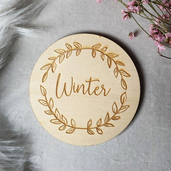 Baby Flatlay seasons disc | OOTD Wooden Disc | New Baby Announcement | Baby Flat Lay Prop | Children's Photo Prop