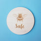 Bee Safe Coaster - Bumble Bee Wooden Engraved Gift - Thoughtful Gift