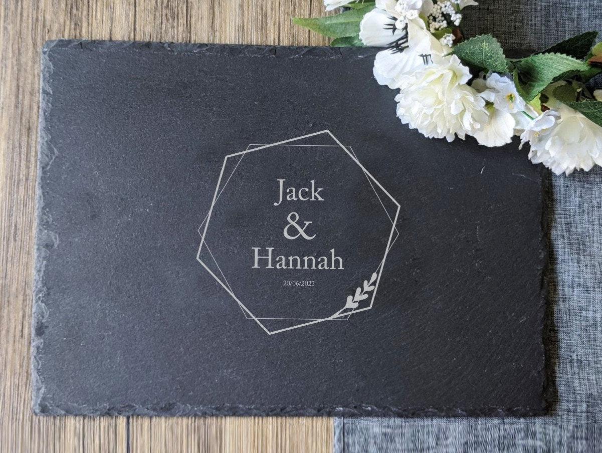 Custom Slate Cheese Board - Wedding gift for couples - Anniversary Gift