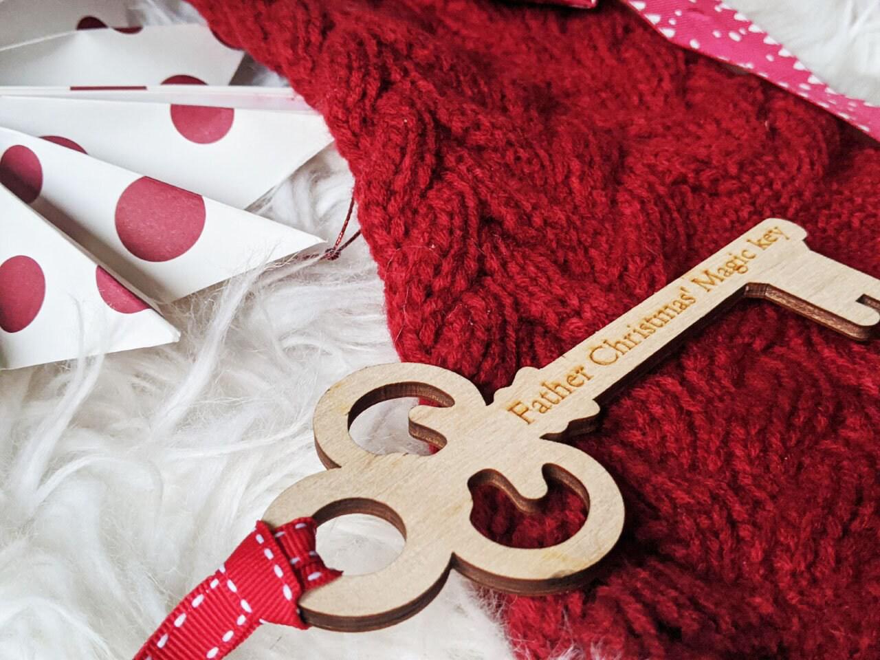 Father Christmas' Magic Key - Christmas Wooden key - Santa Key