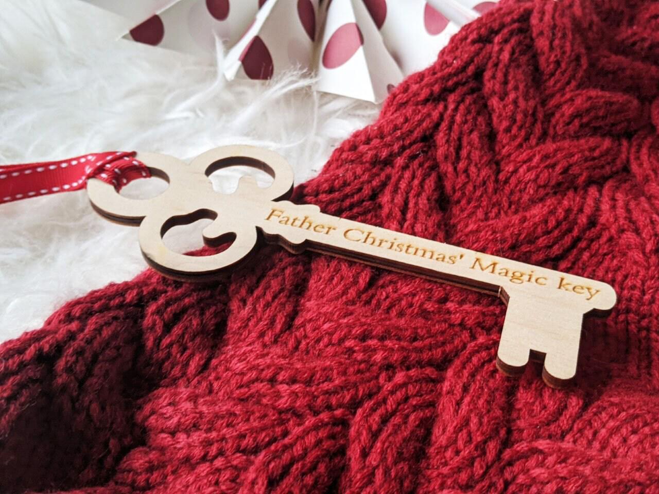 Father Christmas' Magic Key - Christmas Wooden key - Santa Key