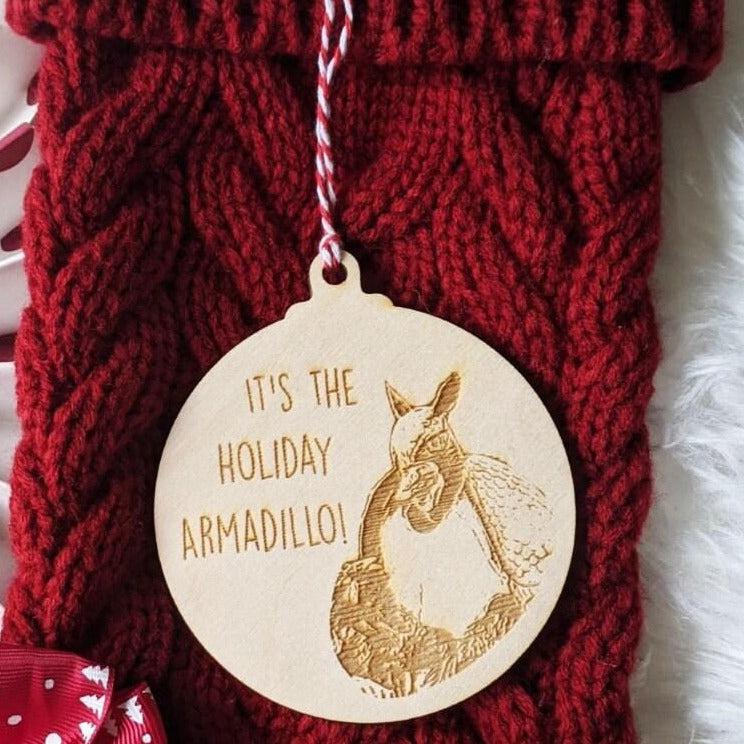 Friends Christmas Bauble - Holiday Armadillo Christmas Tree Ornament