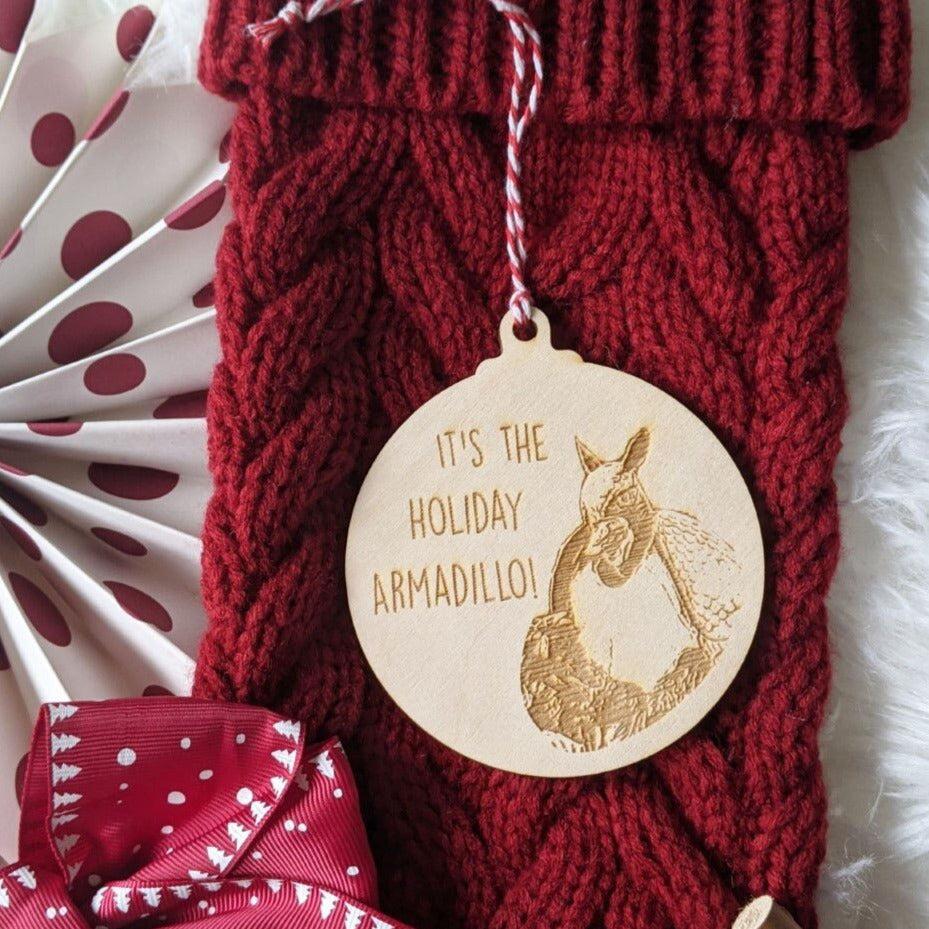 Friends Christmas Bauble - Holiday Armadillo Christmas Tree Ornament