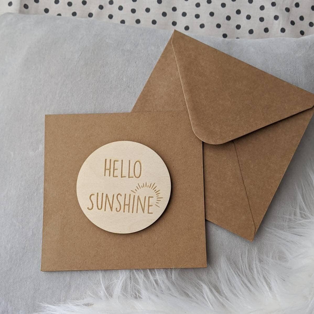 Hello Sunshine Baby Card - Baby Shower Card