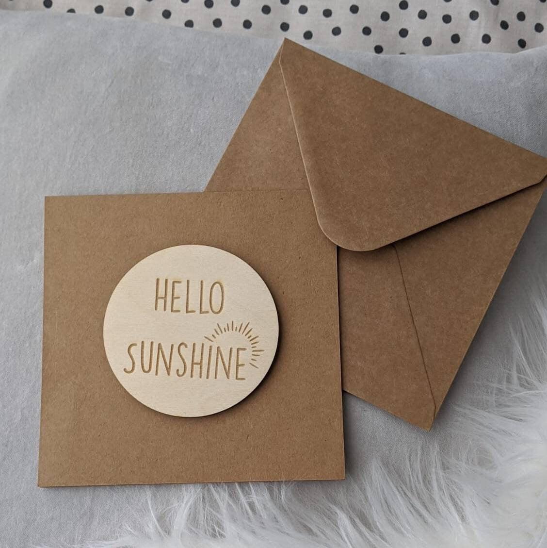 Hello Sunshine Baby Card - Baby Shower Card