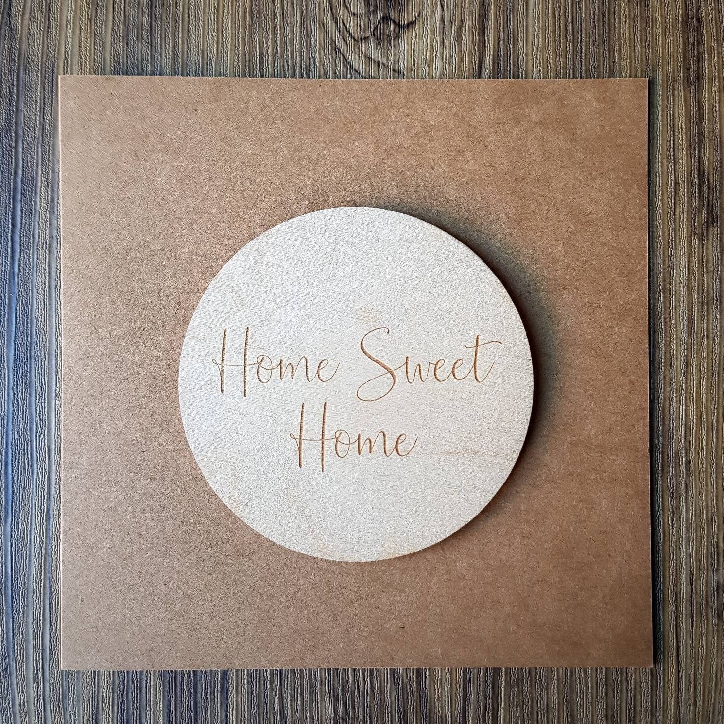 Home Sweet Home | Housewarming Card | New Home Card | Wooden Engraved Card | New House