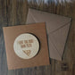 I Love You More Than Pizza Anniversary Card - Engraved Wooden Card- Pizza Lovers