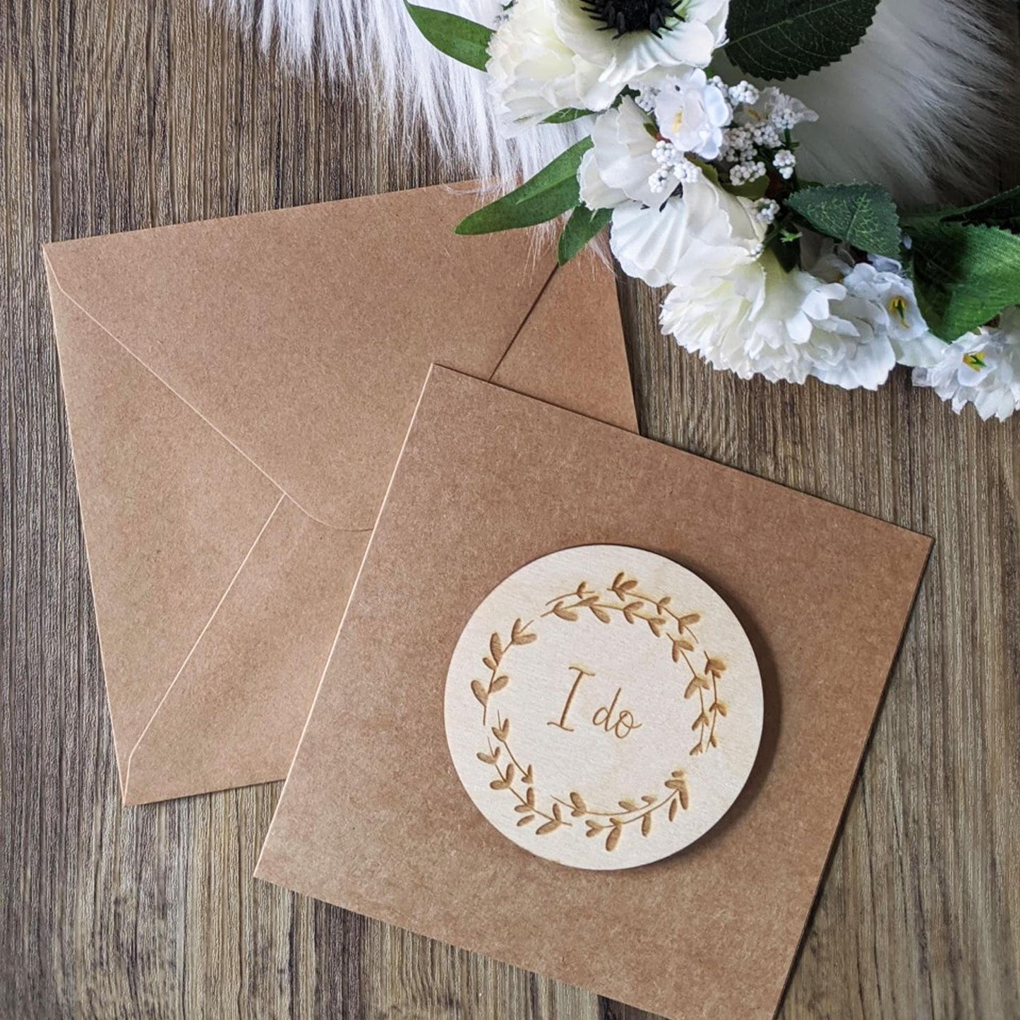 I do wedding card | Newlywed card | Engraved Wooden Wedding Card | Keepsake Card | Wedding Gift | Unique Wedding Card