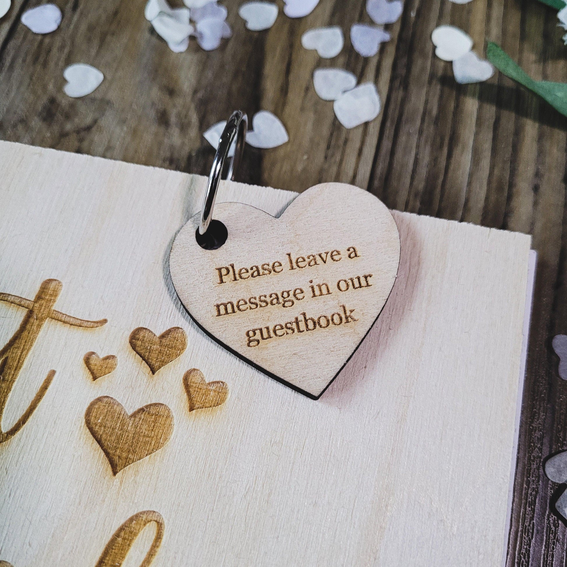 Just Married Wooden Wedding Guest Book | Rustic Wedding Decor | Wooden Guest Book Alternative | Unique Wedding Guestbook