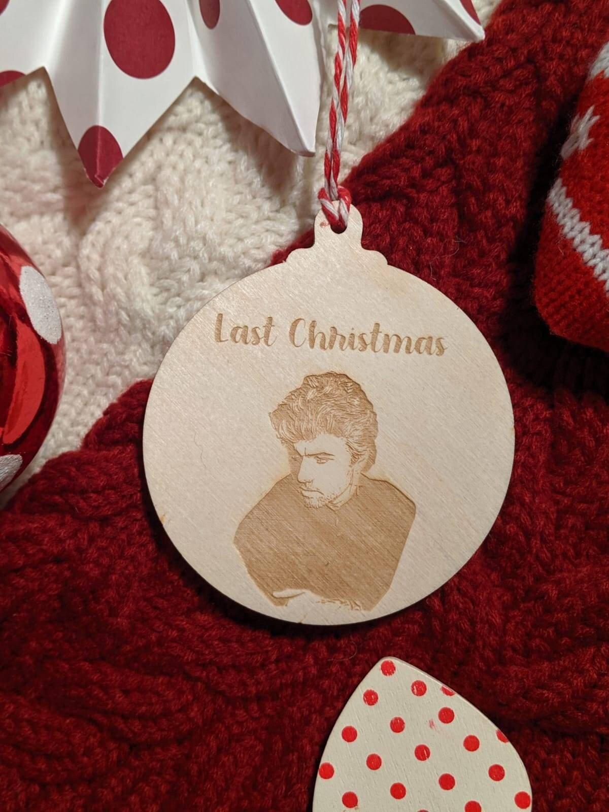 Last Christmas George Michael Christmas Bauble - Christmas Tree Decoration