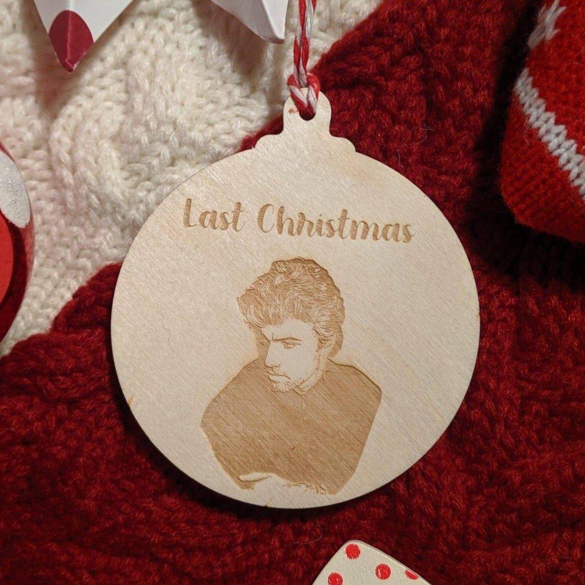 Last Christmas George Michael Christmas Bauble - Christmas Tree Decoration