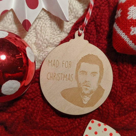 Liam Gallagher Christmas Bauble - 'Mad For Christmas'