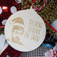 Louis Theroux Christmas Bauble Decoration - Dashing Theroux The Snow