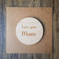 Love You Mum - Mother's Day Card - Wooden Engraved Card