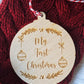 My 1st Christmas Bauble - Christmas Tree Ornament