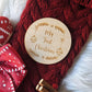 My 1st Christmas Flat Lay Disc - Christmas photo prop - Wooden Engraving -Flat Lay disc- Wooden Disc