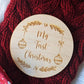 My 1st Christmas Flat Lay Disc - Christmas photo prop - Wooden Engraving -Flat Lay disc- Wooden Disc