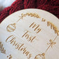 My 1st Christmas Flat Lay Disc - Christmas photo prop - Wooden Engraving -Flat Lay disc- Wooden Disc