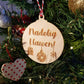 Nadolig Llawen - Wooden Christmas decoration, Christmas Bauble