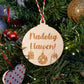 Nadolig Llawen - Wooden Christmas decoration, Christmas Bauble