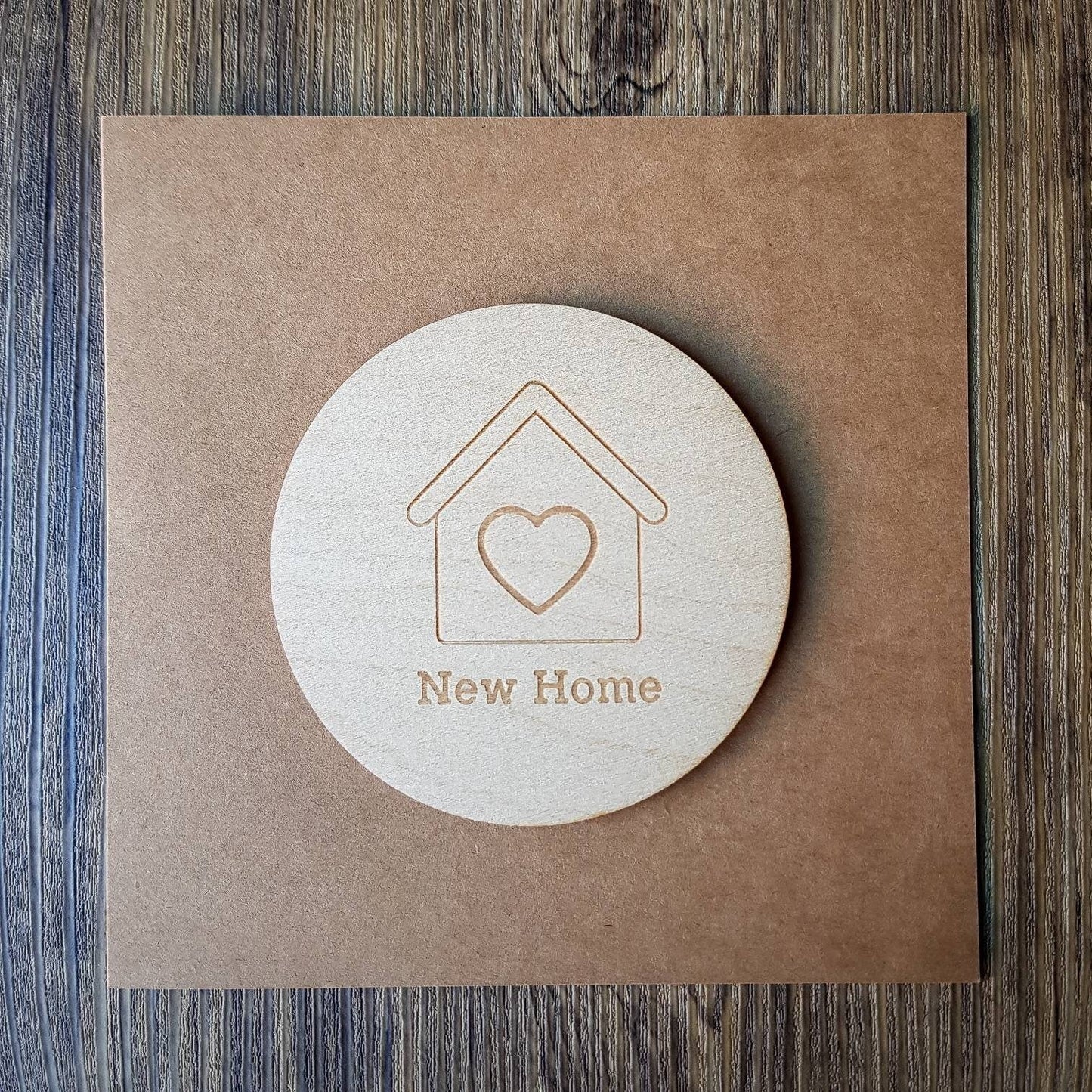 New Home Card | Housewarming Card - Wooden Engraved Card