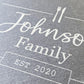 PERSONALISED Family Custom Slate Cheese Board - Family Christmas gift