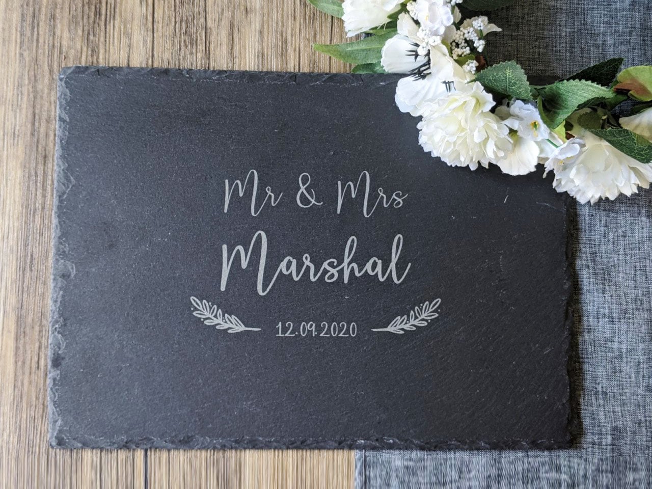 PERSONALISED Slate Cheese Board - Mr and Mrs Cheese Board - Wedding gift