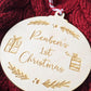 Personalised 1st Christmas Bauble - Christmas Tree Ornament - Wooden Engraving - Christmas Bauble or Christmas Gift Tag