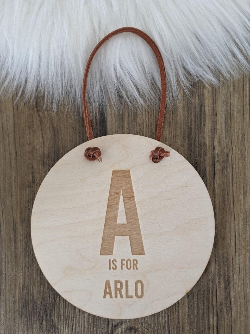 Personalised Alphabet Wall Hanging - Personalised Kids Door Sign