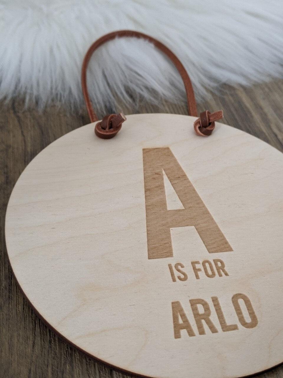 Personalised Alphabet Wall Hanging - Personalised Kids Door Sign