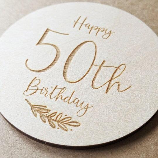 Personalised Any age Happy Birthday Card |Wooden Engraved Card | Birthday Greetings Cards | Custom Wooden Birthday Card