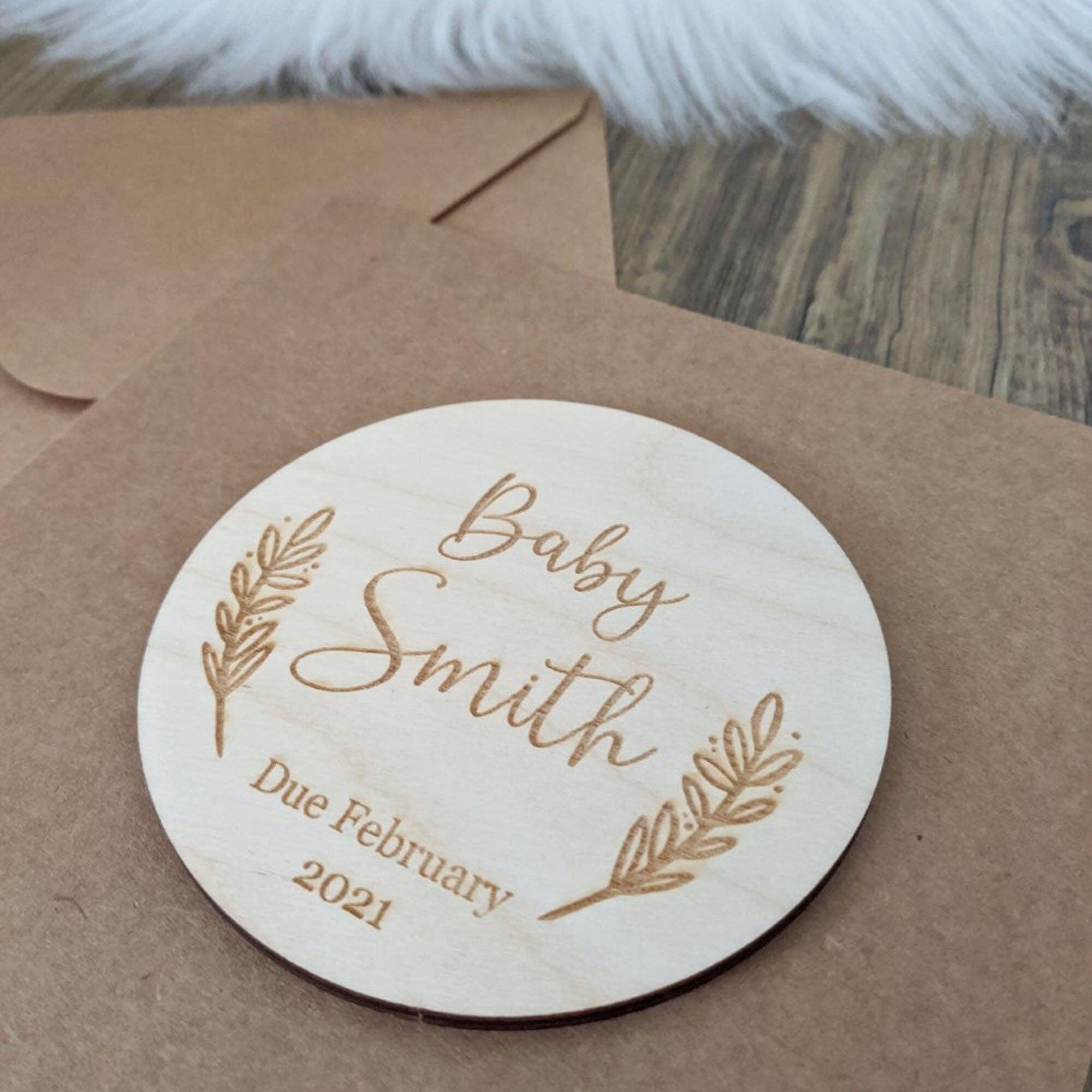 Personalised baby announcement store cards