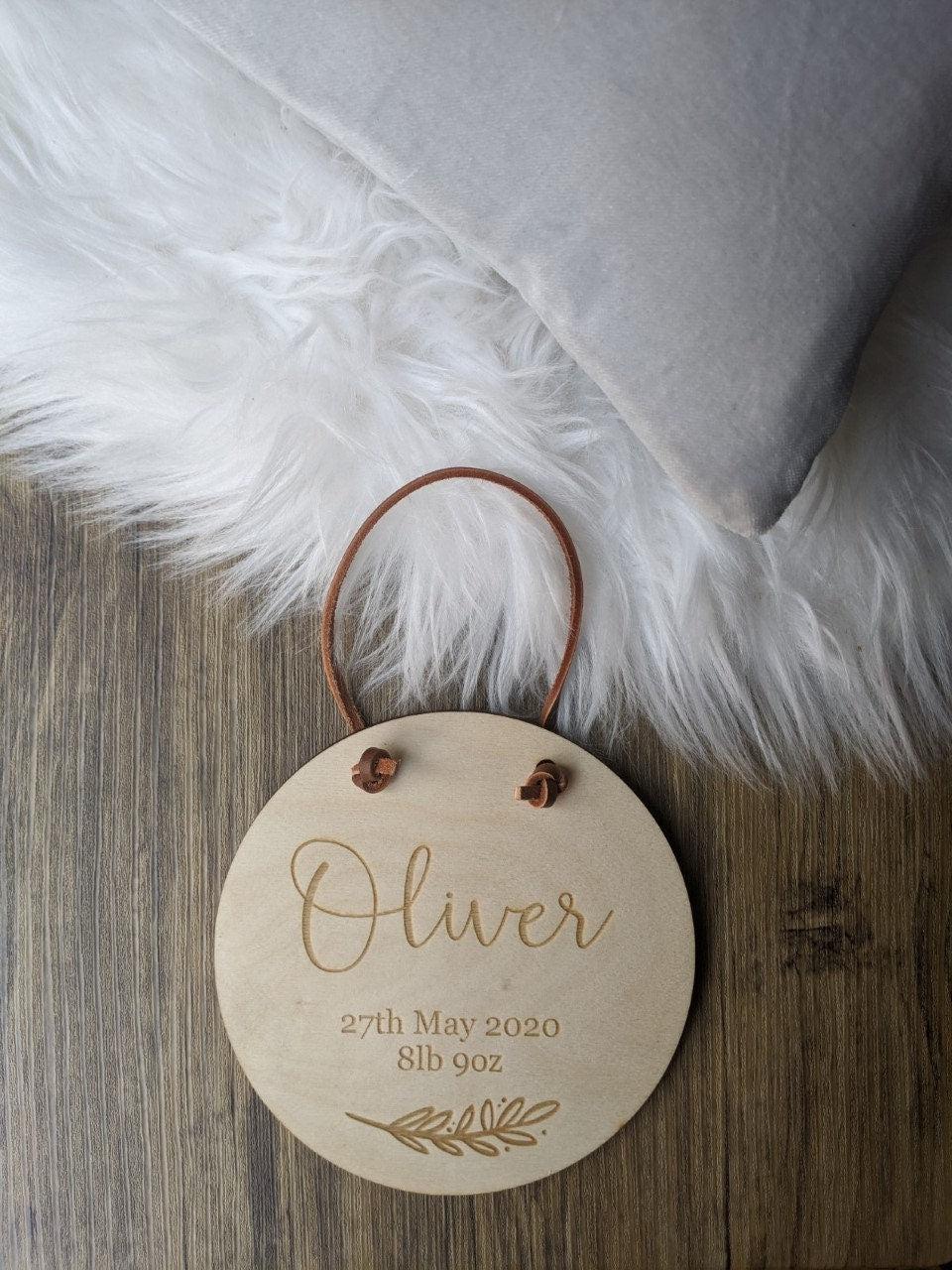 Personalised Birth Details Wall Hanging | Nursery Plaque | Keepsake wooden sign | New Baby Gift | Baby Door Sign | Baby Announcement