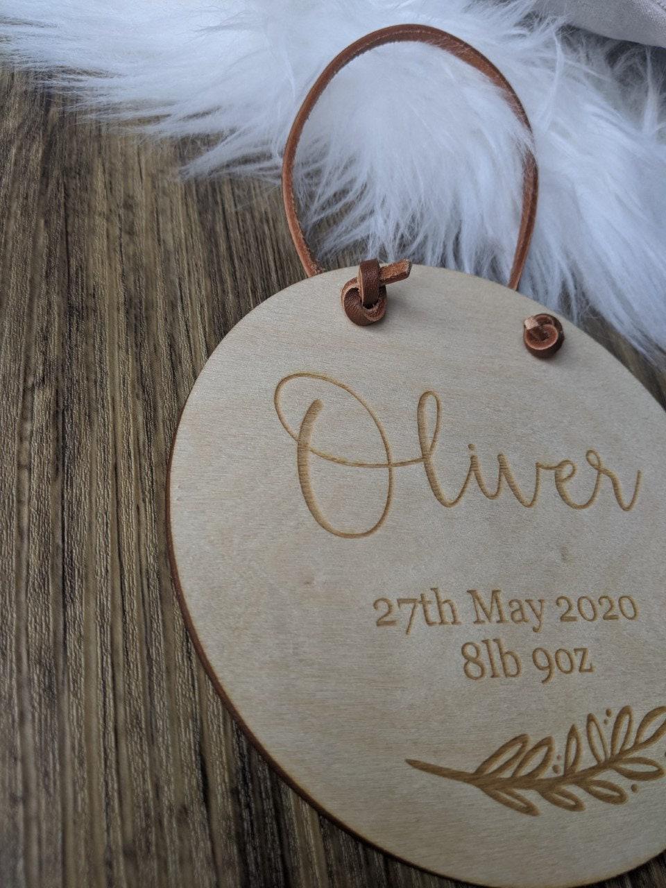 Personalised Birth Details Wall Hanging | Nursery Plaque | Keepsake wooden sign | New Baby Gift | Baby Door Sign | Baby Announcement