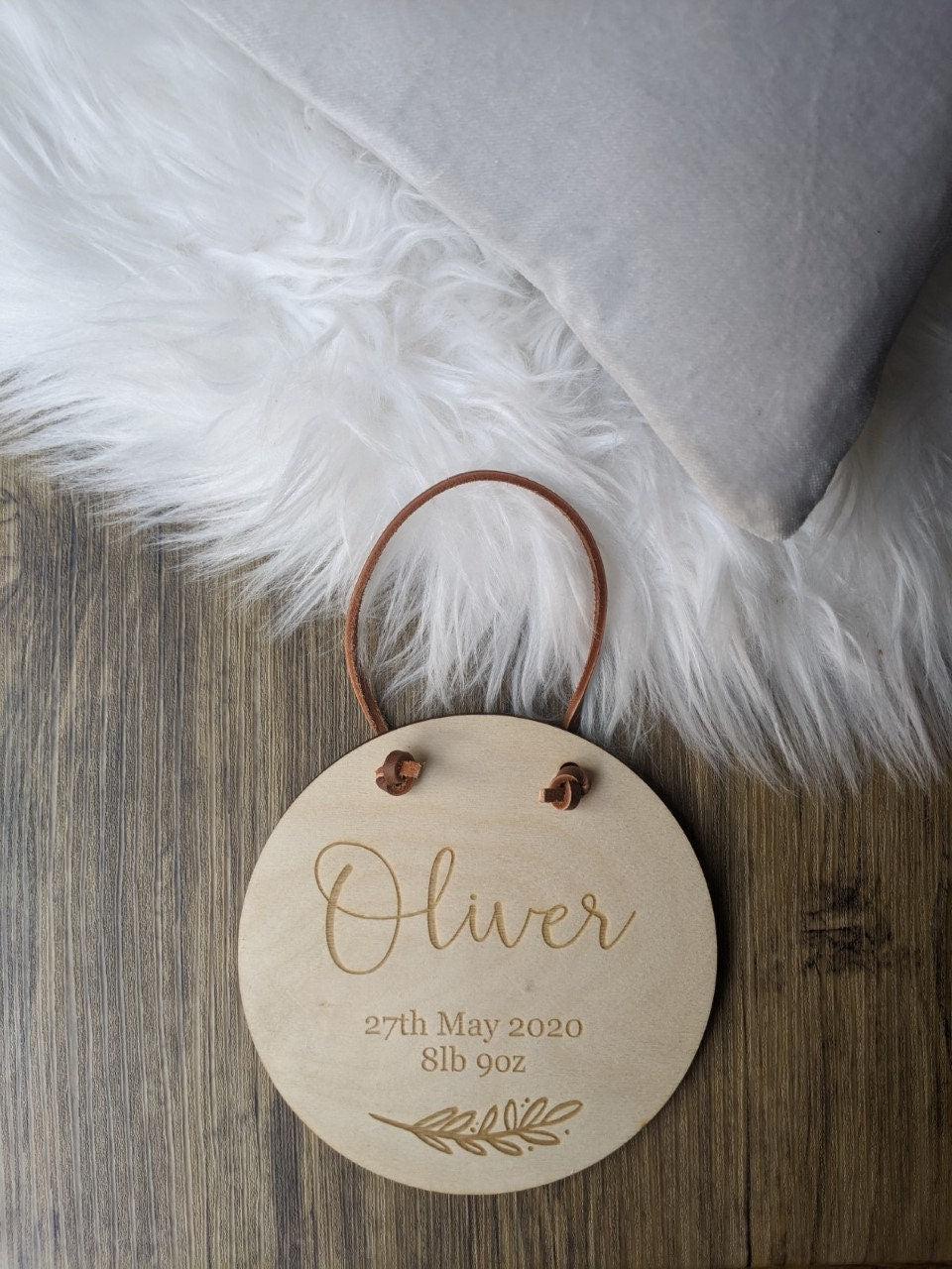 Personalised Birth Details Wall Hanging | Nursery Plaque | Keepsake wooden sign | New Baby Gift | Baby Door Sign | Baby Announcement