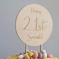 Personalised Cake Topper Name and Age - Birthday Cake Decoration 14.5cm