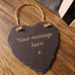 Personalised Laser Engraved Heart Shaped Slate Sign - Custom Slate Engraving